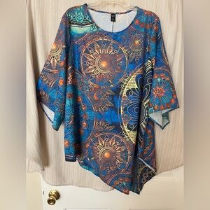 Colorful Mandala Print Women's Top